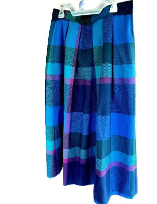 Falda Cosplay Stranger Thing Años 80 Cuadros MIDI Evan Picone con Bolsillos Pequeña Lana 28x31 Foto 1 de 4