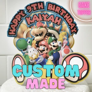 Custom Made Super Mario Cake Topper - Personalised - Bild 1 von 5