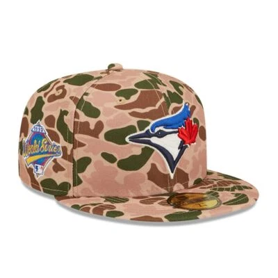 New Era 59Fifty Toronto Blue Jays 1993 World Series Fitted Camo Baseball Hat - Image 1 of 4