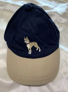 NEW NO TAG 2011 JANIE & JACK DOG EMROIDERED NAVY BLUE/TAN BASEBALL 12-24 MOS CAP - Picture 1 of 15