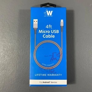 Just Wireless Durable 4 Ft. USB to Micro USB Cable Charger for Android Devices - Picture 1 of 24