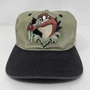 VINTAGE Looney Tunes Hat Taz Tasmanian Devil 1996 Youth Boys Snap Back 90s Faded - Picture 1 of 8