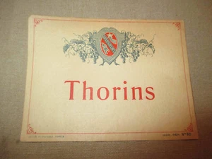 ancien étiquette Thorins vin milieu XX ème - Picture 1 of 1