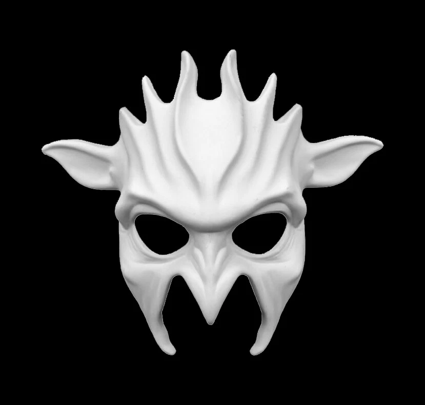 Bulk Blank DIY White Unpaint Masquerade Mask Polyresin Base Halloween Costume - Image 1 of 1