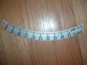 Vintage Craftsman Table Saw Model Series 103 Front Panel Aluminum Tilt Scale - Picture 1 of 1
