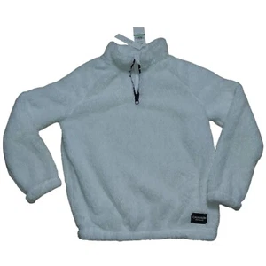 Suéter Calvin Klein Performance Niñas L 12-14 Pullover 1/4 Cremallera Blanco Suave - Imagen 1 de 7