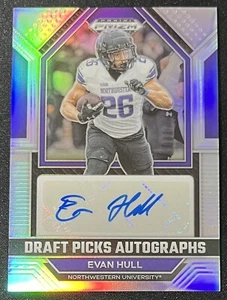 2023 Panini Prizm Draft Evan Hull AUTO SILVER #DPA-EVH Northwestern / Colts RB - Picture 1 of 2