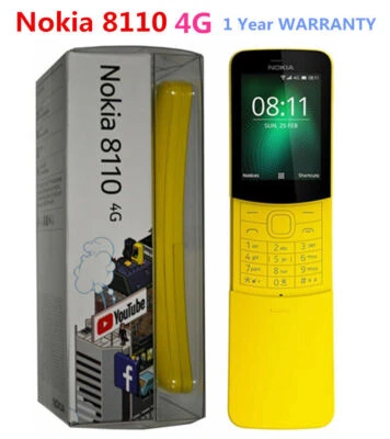 Nokia 8110 4G (2018)TA-1059 Unlocked 4GB +512MB Dual Sim Slider phone New Sealed - Image 1 of 4