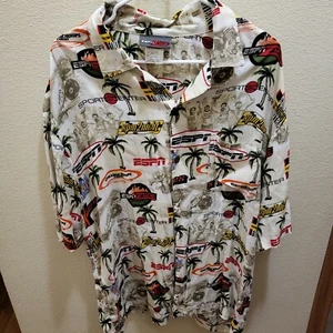 ESPNZone Mens Button Up Shirt-Sunday Night Football-Hockey-Sports Size Large - Picture 1 of 5