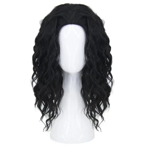 Wigs for Mens Black Curly Wig for Maui Costume Men Long Black Wig Natural Cute S - Picture 1 of 4