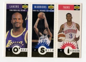 1996-97 Collector's Choice Allen Iverson Shaquille O'neal M152 M132 Gold Insert - Picture 1 of 2