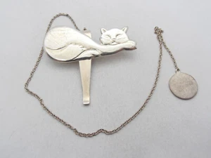 Gattone : Segnalibro in Argento 925 - sagnapagina libro - Micio - Felino - Gatto - Imagen 1 de 4