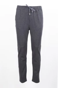 PANTALONE MARKUP CON LACCIO IN VITA ED ELASTICO IN MAGLINA GRIGIO ANTRACITE - Foto 1 di 6