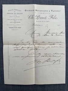 Ancienne lettre Ch.Perrot Semelles de Galoches - Richelieu -1904 - Picture 1 of 1