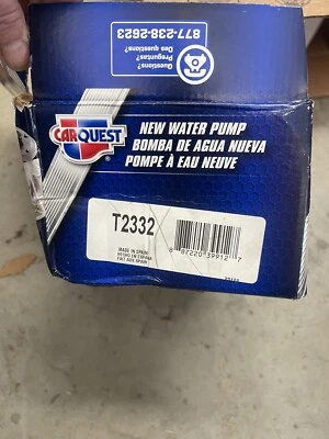Engine Water Pump CARQUEST T2332, 2013-2016 FORD ESCAPE, 2013-2014 FORD FUSION - Image 1 of 2