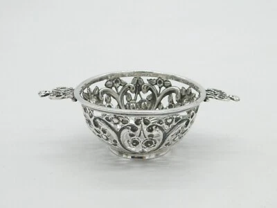 Antiguo plato victoriano de plata esterlina perforado dulce 1893 Birmingham Foto 1 de 4