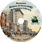 ALABAMA AL - History & Genealogy - 62 Books on DVD, Ancestors, County, Family CD