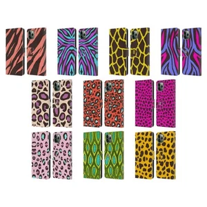 HEAD CASE MAD PRINT 2 LEATHER BOOK CASE & WALLPAPER FOR APPLE iPHONE PHONES - Picture 1 of 16