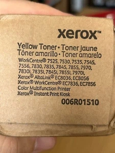 Sealed Xerox 006R01510 Yellow Toner Cartridge for WorkCentre 7830/7835/7845/7855 - Afbeelding 1 van 3
