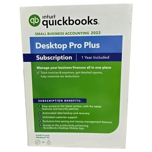 Intuit Quickbooks Desktop Pro Plus Small Business Accounting 2022, 1 Year - Picture 1 of 6