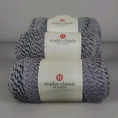 Studio Classic by Nicole Yarn “Lilac Marl” Worsted Weight Acrylic 4.9oz Lot of 3 - Image 1 of 4