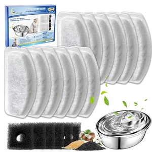 12+6 Stück Katzenbrunnenfilter Ersatz für D30 67oz/2l Haustierbrunnenfilter... - Bild 1 von 8