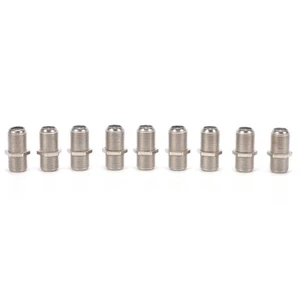 10Pack F Type Coupler Adapter Connector Female F/F Jack RG6 Coax Coaxial Cabl-;h - Afbeelding 1 van 6