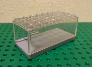 LEGO 1:87 Vehicle Garage 4x8x3 Box HO Light Gray Base Trans-Clear Top 721 Only - Picture 1 of 4