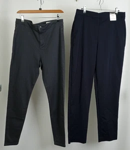 M&S Women's Grey Skinny Jegging/Navy Slim Ankle Grazer 2xPcs Size 14Long NWOT F2 - Picture 1 of 10