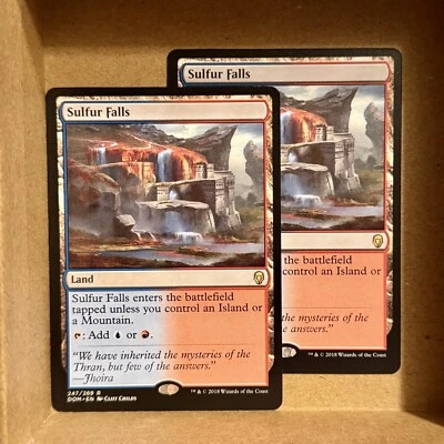MTG ~ 2x ~ Sulfur Falls ~ DOM Dominaria ~ #247 ~ Rare Land ~ English ~ NM - Image 1 of 4