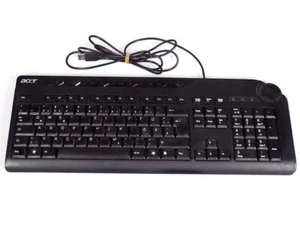 Acer SK-9625 USB Multimedia Tastatur Keyboard QWERTZ Lautstärkeregler Schwarz 1A - Bild 1 von 1