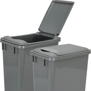 One Gray Lid For 35 Quart Heavy Duty Kitchen Cabinet Trash Can Garbage Plastic - Picture 1 of 1