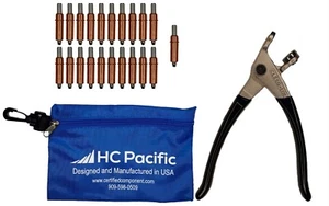 Je 25 C1/4 Cleco Verschlüsse (Made in USA) mit Cleco Zange & Tasche - Bild 1 von 1