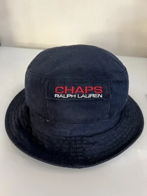 De colección Ralph Lauren CHAPS Azul Marino Cubo Sol Sombrero BOLSILLO Gorra Algodón Foto 1 de 3