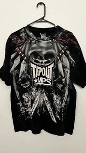 Vintage Tapout MPS Shirt Black Gray All Over Print Y2K Design XL Vintage Style - Picture 1 of 4