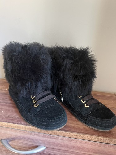 STIVALI ANTOINE UGG neri scamosciati taglia EU 37 5 UK 4 5 USA6 (si adatterebbero taglia UK 4)