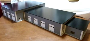 Custom 1/87 HO Scale 4 Bay garage/3 Bay Semi Truck Center/Office 1/8" MDF-Gray - Picture 1 of 5