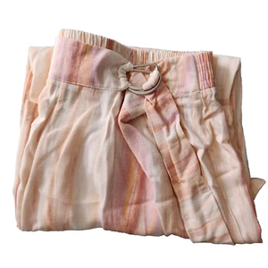 Emaline Women's Plus 1X Pants Slacks Orange Pink Lightweight Rayon Linen - Picture 1 of 9