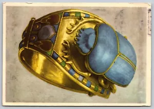 Tut Ank Amen’s Treasures Gold Bracelet Egypt Vintage Postcard w/Stamps - Picture 1 of 2