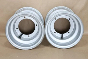 Silver Steel Honda Atc 110 185 200 Rear Wheel Rim Wheels 2 Rims 4/130 - Bild 1 von 4