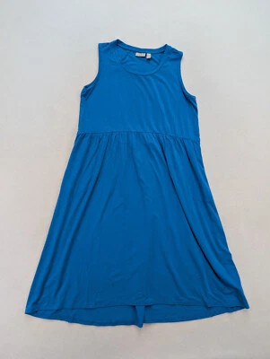 Vestido para mujer LOGO Lori Goldstein talla MP azul elástico tejido midi Foto 1 de 4