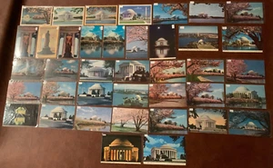 Huge Lot of 39 Vintage Jefferson Memorial Postcards- Unused w/ Plastic Envs. - Picture 1 of 6