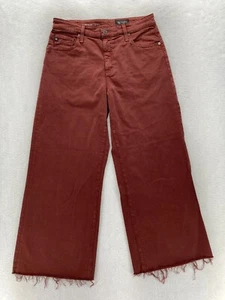 AG Adriano Goldschmied Saige Wide Leg Crop Jeans Women's 30 Red Stretch Denim - Picture 1 of 13