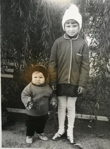 Hermosa foto de colección niño y niña bastante atractiva niños niños URSS 1213 - Imagen 1 de 3