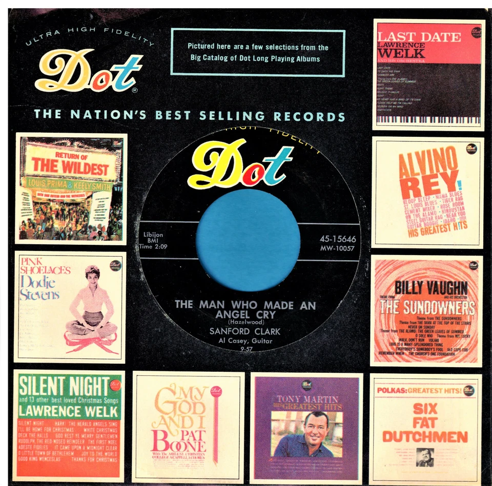 SANFORD CLARK MAN WHO MADE AN ANGEL CRY ROCKABILLY BOPPER 7 IN 45 RPM RECORD Foto 1 de 1