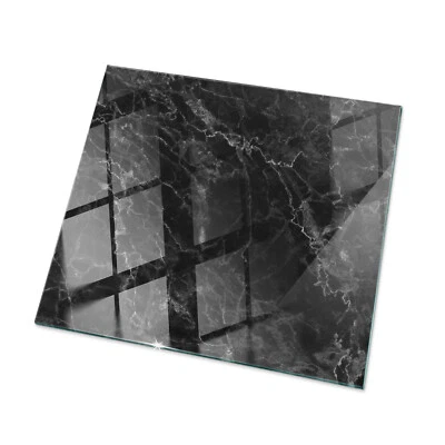Tischplatte Quadratisch Glastisch Für Tisch Marmor mit zarten Maserungen 50x50 - Bild 1 von 4