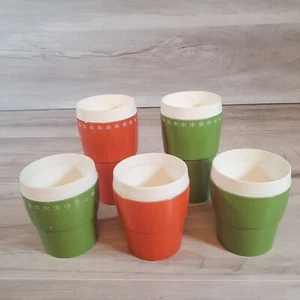 Vintage New-Mar  Thermoware Tumblers Set of 5 Insulated Cups Stackable - Picture 1 of 6
