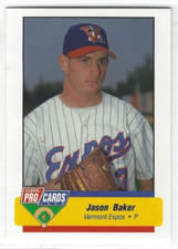 1994 Vermont Expos (Class A-Montreal Expos) Jason Baker