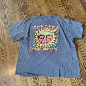 Sublime Shirt Mens Size 2 X L Short Sleeve Gray Long Beach Music Band - Picture 1 of 6