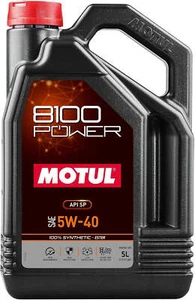 Motul 8100 POWER 5W-40 Motor Oil 100% Synthetic Engine Oil 111809 5L 1 Pack - Picture 1 of 2